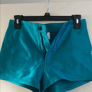 American apparel high waisted hot shorts shiny Teal festival Women's Shorts